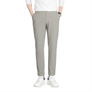 DORVEXON Men's Cooling Stretch Golf Pants, Water-Resistant Stain-Resistant Business Slacks with Hidden Waist, Zip Pocket